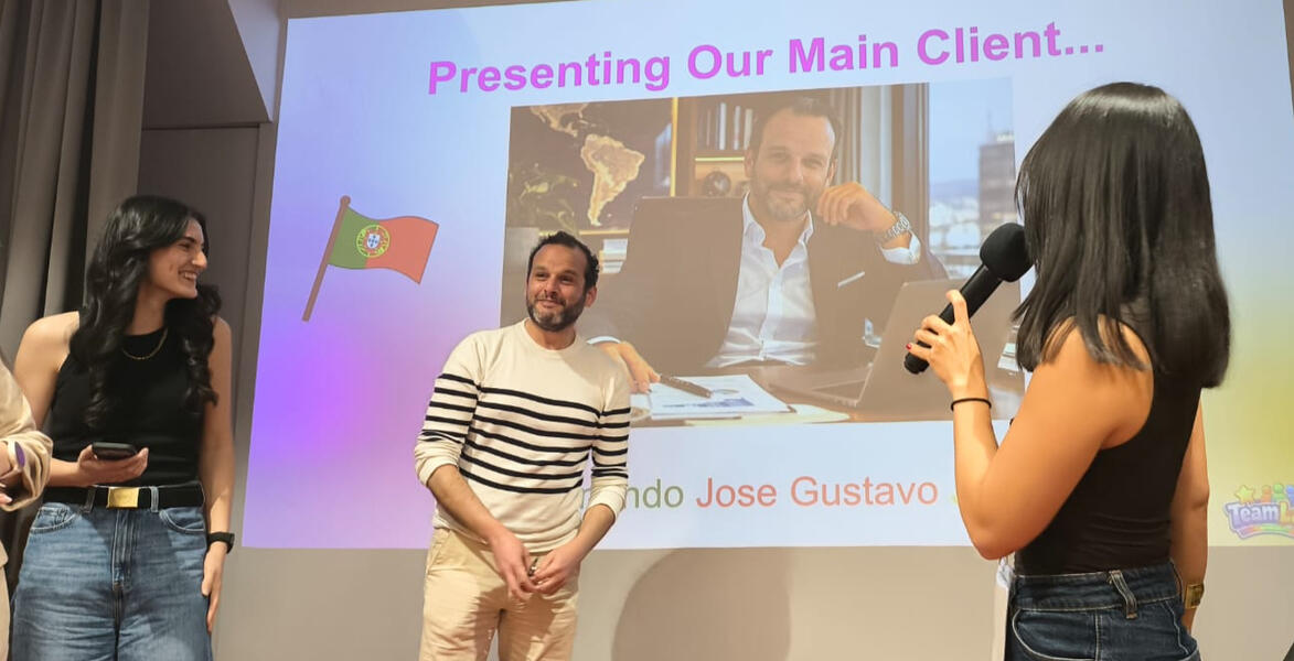 Our Master of Ceremony, José Maria, as persona in one of the student projects. Our Master of Ceremony, José Maria, as persona in one of the student projects.